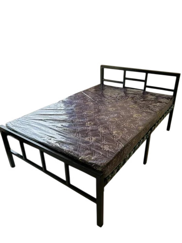 Black Metal Double Bed - Application: Home