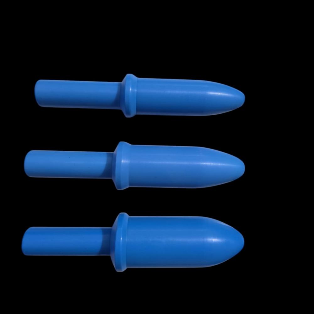 Anal Dilator Set - Smooth Polished Plastic, Varied Diameters, Blue | Rounded Tips, Flared Base, Manual Operation, Portable Design