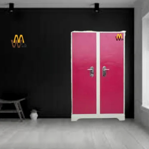 Pink Double Door Metal Cupboard