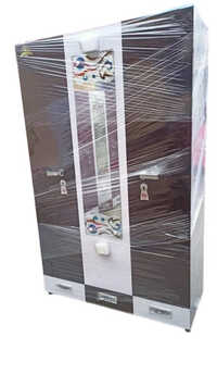 Powder Coated 3 Door Metal Wardrobe