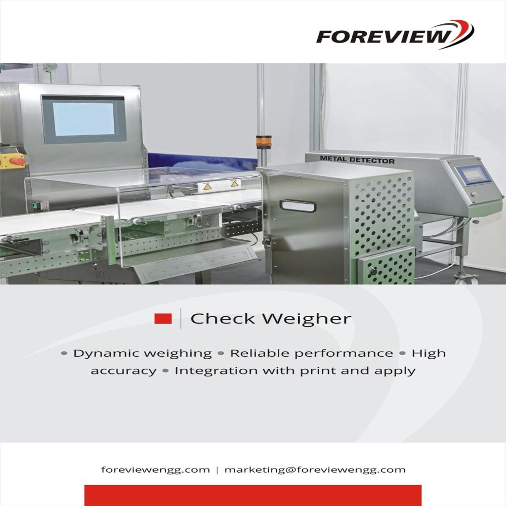 Dynamic Checkweigher Machine - Application: Weighing