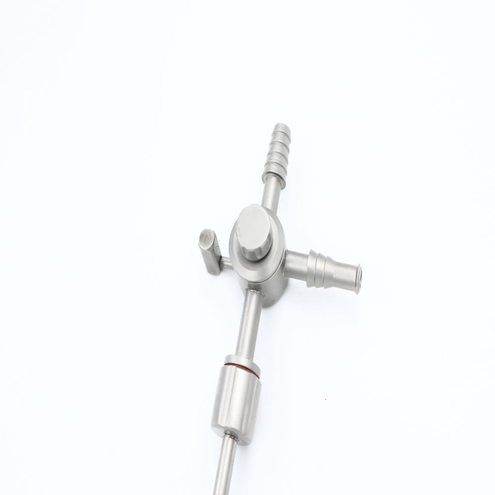 5mm Thumb Suction - Stainless Steel, Standard Size, Silver Finish | Ergonomic Design, Thumb-operated Valve, Dual Suction & Irrigation Function