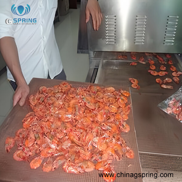 Tunnel Conveyor Microwave Shrimp Dryer