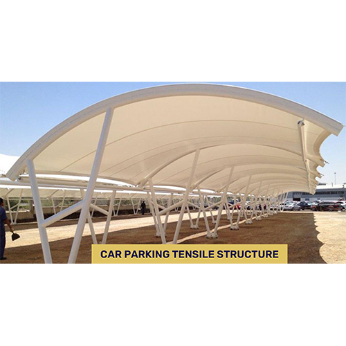 Car Parking Tensile Structure - Color: White