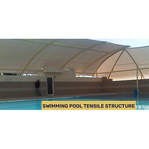 Swimming Pool Tensile Structure - Color: White