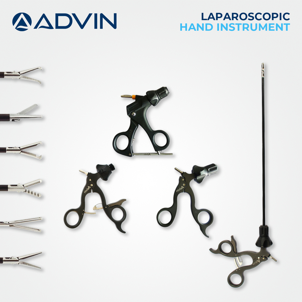 Advin Laparoscopic Hand Instruments - Stainless Steel, Ergonomic Design | Supports Grasping, Cutting, Dissecting With Precision