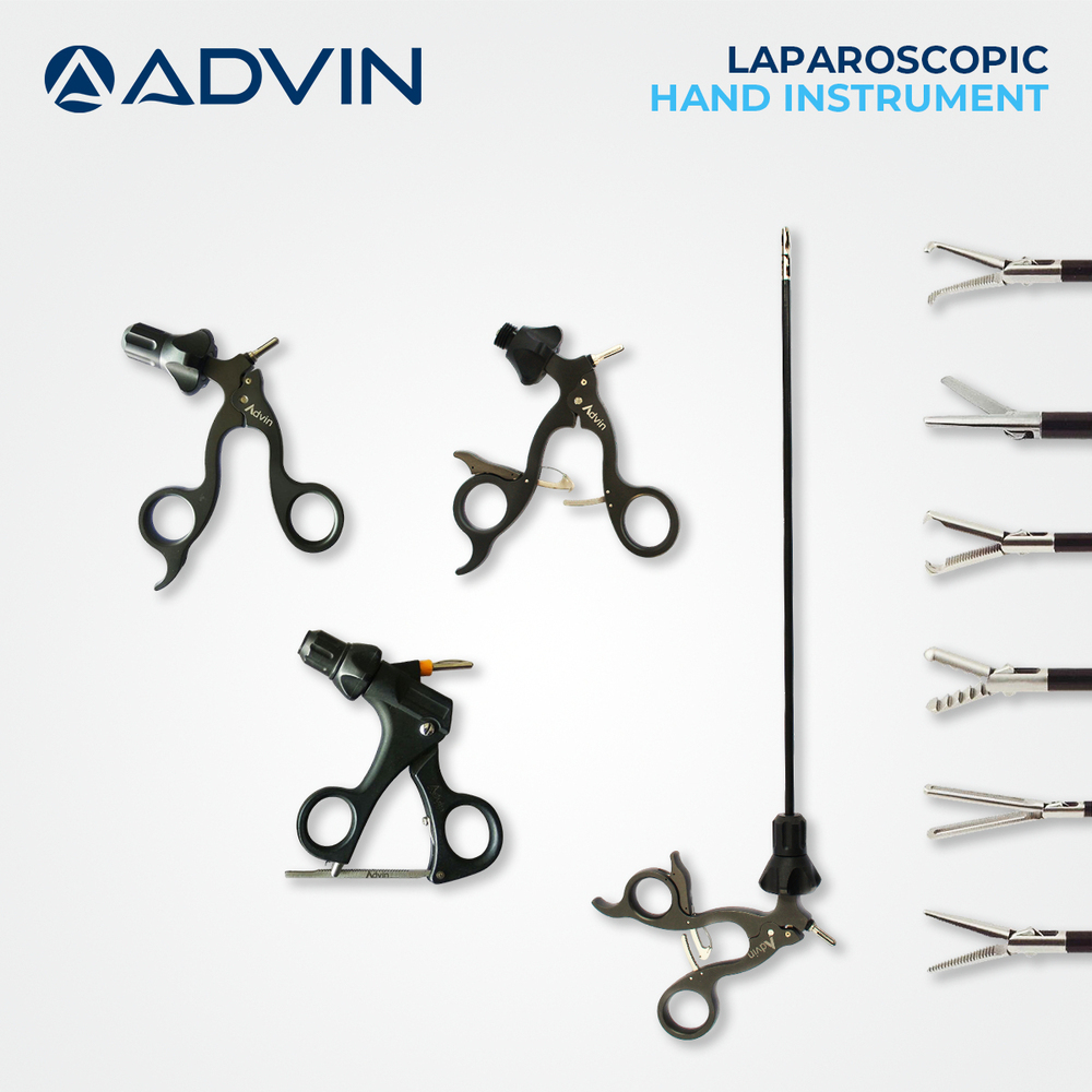 Advin Laparoscopic Hand Instruments - Stainless Steel, Ergonomic Design | Supports Grasping, Cutting, Dissecting With Precision
