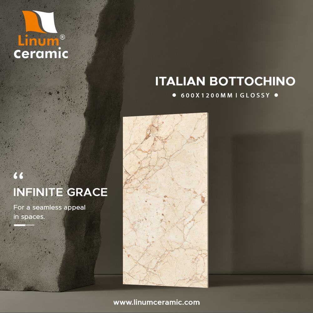 600x1200 MM Avario Yellow Glossy Finish Tile