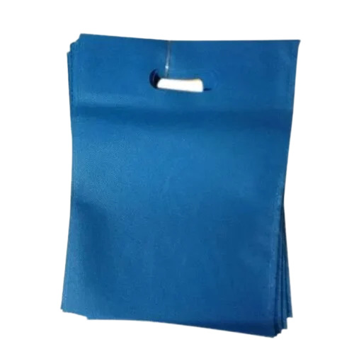 D Cut Non Woven Carry Bag - Color: Blue