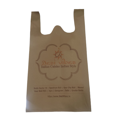 Eco-friendly Non-woven W Cut Bag - Color: White