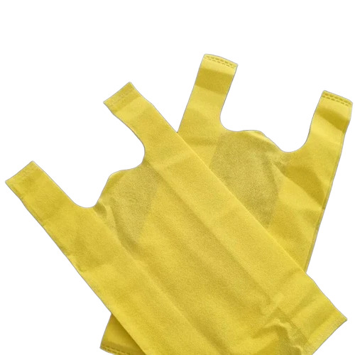 Yellow Non Woven W Cut Bag