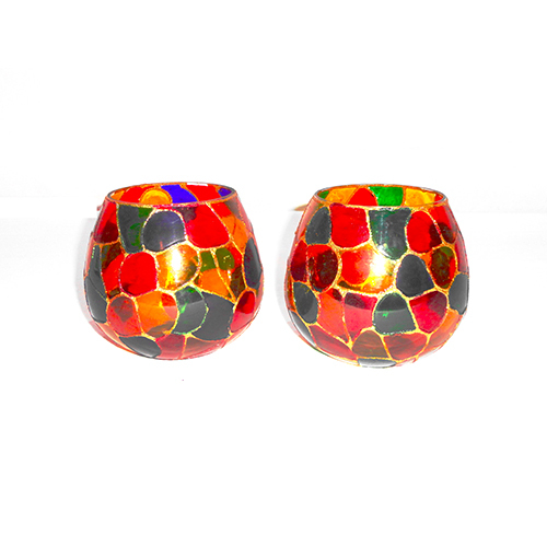 Gge 0131 Decorative Glass Candle Votive - Color: As Per Demand