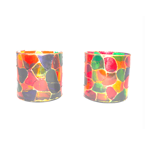 Gge 0133 Decorative Glass Candle Votive - Color: As Per Demand