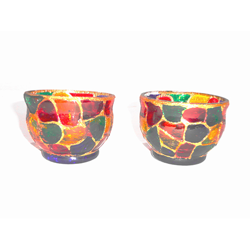 Gge 0137 Decorative Glass Candle Votive - Color: As Per Demand