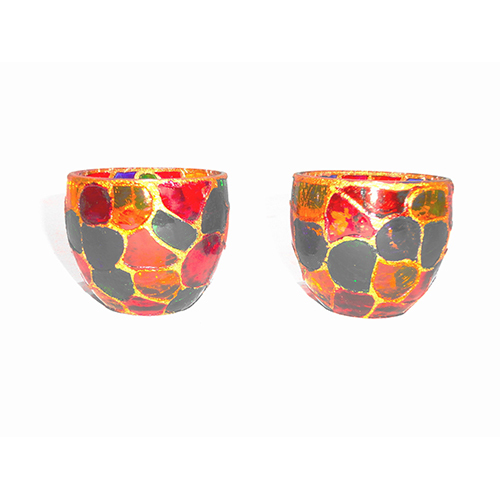 Gge 0138 Decorative Glass Candle Votive - Color: As Per Demand