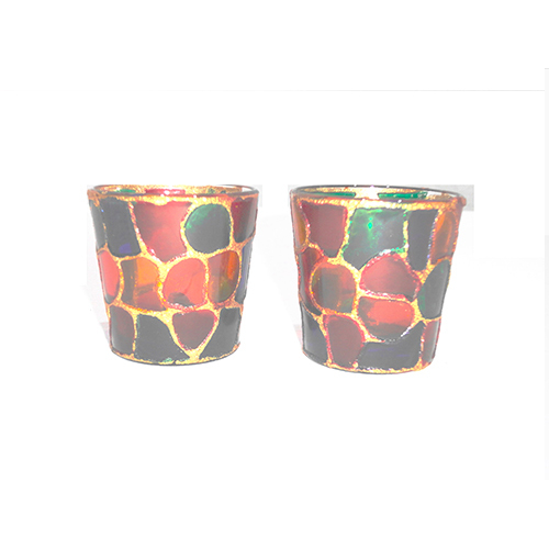 Gge 0140 Decorative Glass Candle Votive - Color: As Per Demand