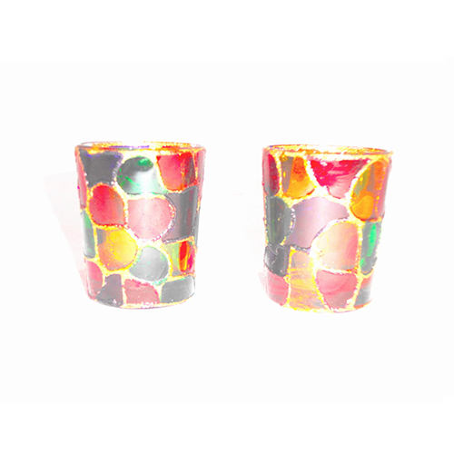 Gge 0142 Decorative Glass Candle Votive - Color: As Per Demand