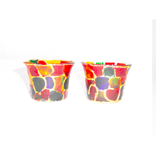 Gge 0143 Decorative Glass Candle Votive - Color: As Per Demand