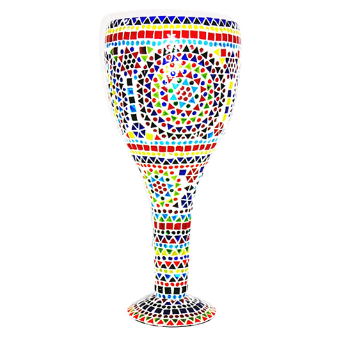 GGE 0381 Mosaic Design Beaded Flower Pot