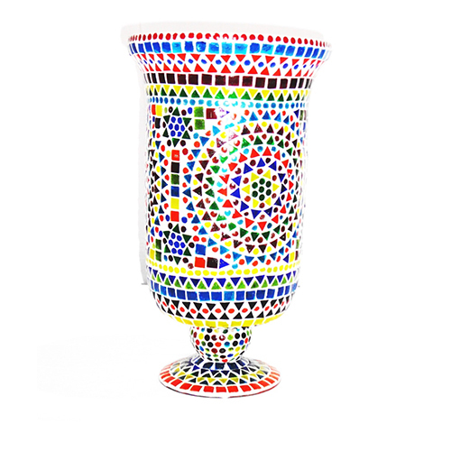 GGE 0382 Mosaic Design Beaded Flower Pot