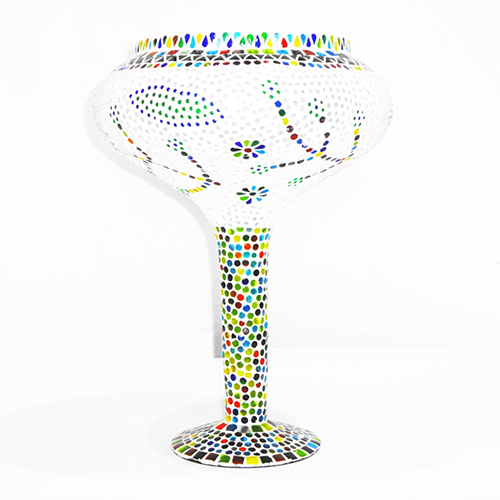 GGE 0383 Mosaic Design Beaded Flower Pot