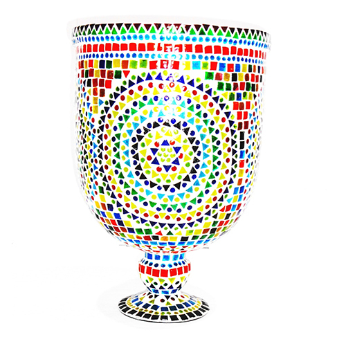 GGE 0387 Mosaic Design Beaded Flower Pot