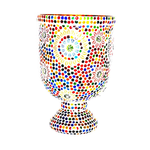 GGE 0388 Mosaic Design Beaded Flower Pot