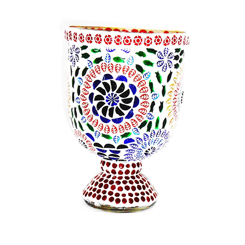 GGE 0389 Mosaic Design Beaded Flower Pot