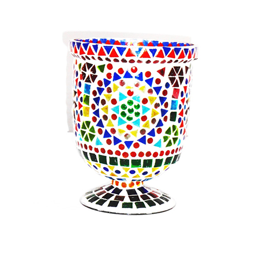 GGE 0390 Mosaic Design Beaded Flower Pot