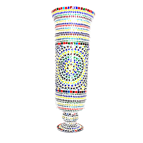 Gge 0391 Mosaic Design Beaded Flower Pot - Color: Various Available