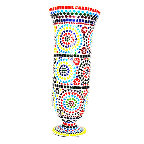 GGE 0392 Mosaic Design Beaded Flower Pot