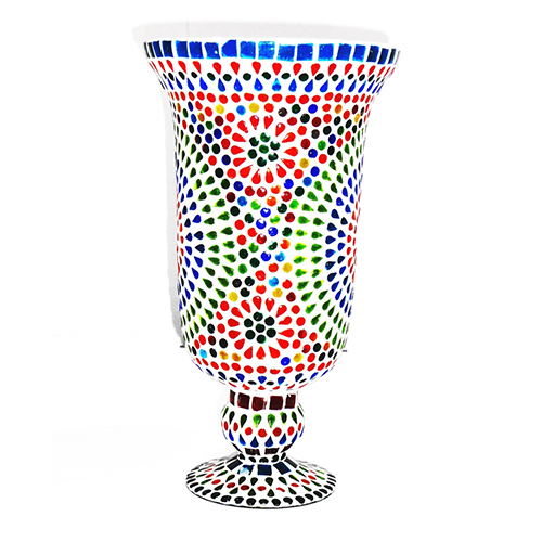 GGE 0394 Mosaic Design Beaded Flower Pot