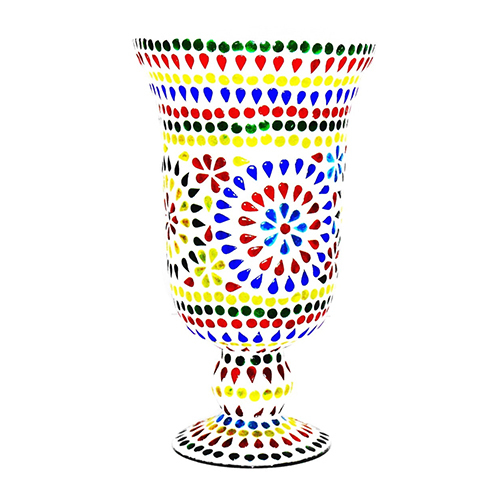 GGE 0395 Mosaic Design Beaded Flower Pot