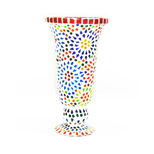 GGE 0396 Mosaic Design Beaded Flower Pot