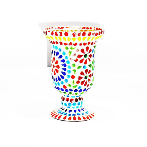 GGE 0398 Mosaic Design Beaded Flower Pot