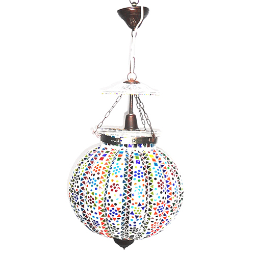 GGE 0477 Multicolor Glass Hanging Lamp