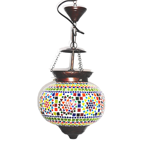 Gge 0496 Multicolor Glass Hanging Lamp - Color: Different Available