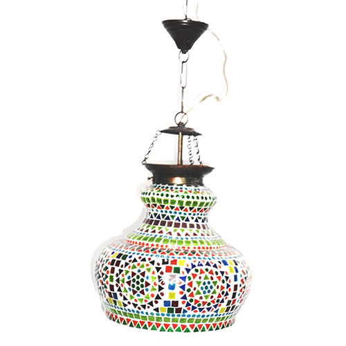 Gge 0498 Multicolor Glass Hanging Lamp - Color: Different Available