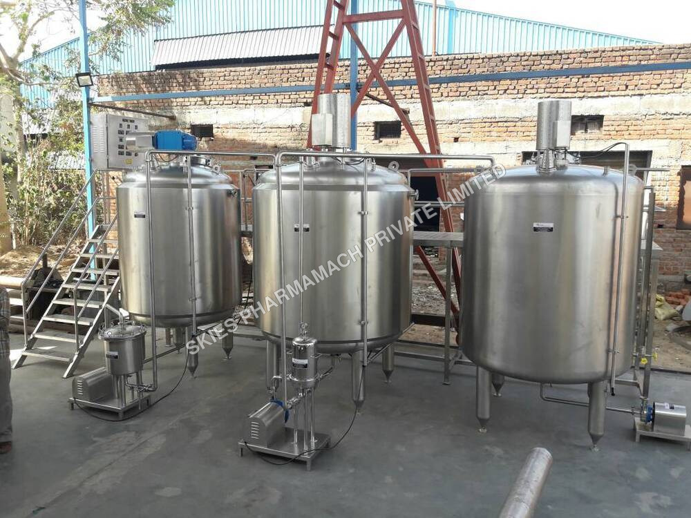 Syrup Manufacturing Plant 500 Ltr - Color: Silver