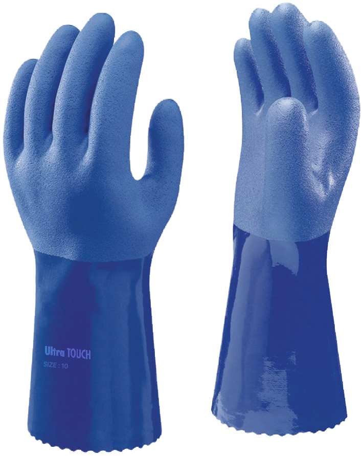 Pvc Chemical Gloves - Color: Blue