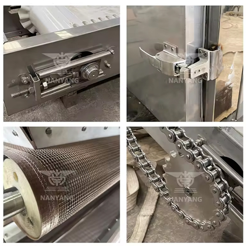 Continuous Mesh Belt Dehydratorfruit Vegetable Meat Seafood Herbs Flower Tea Mesh Belt Dryer - Material: Stainless Steel
