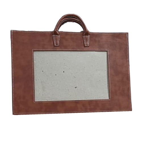 Brown Leather Album Bag - Design: Plain