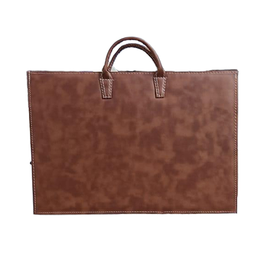 Brown Leather Album Bag - Design: Plain