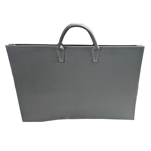Grey Leather Album Bag