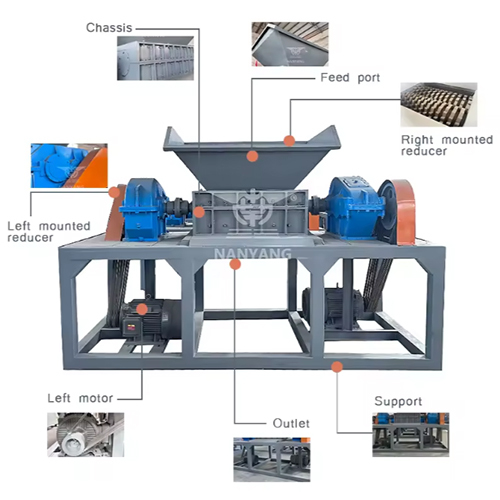 Scrap Metal Shredder Machine Shredder For Car Bicycle Tire Shredder Machine - Feature: Lower Energy Consumption