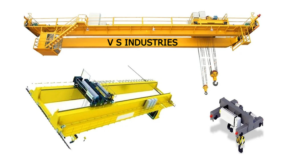 Double Girder EOT Crane - 5 to 200+ Tonne Load Capacity, Electric Hoist, Manual Operation | Robust Parallel Girders, Customizable Span, Emergency Stop Feature