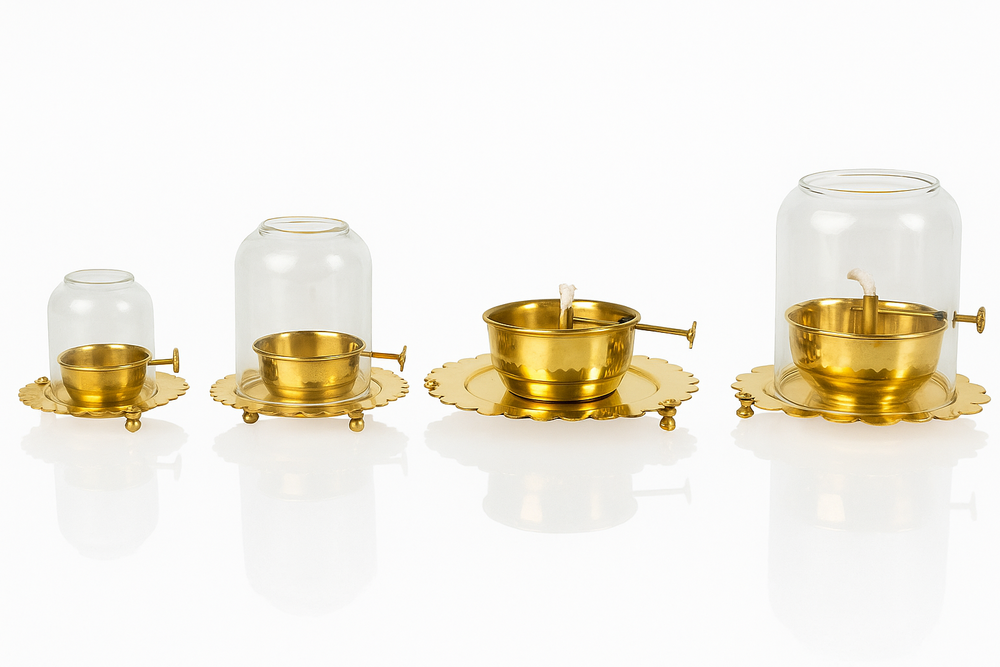 Brass Akhand Diya with Adjustable Knob