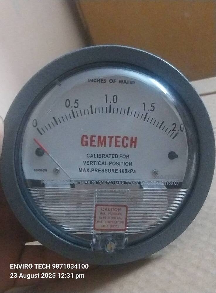 GEMTECH DIFFERENTIAL PRESSURE GAUGE IN RICE MILL EQUIPMENT
