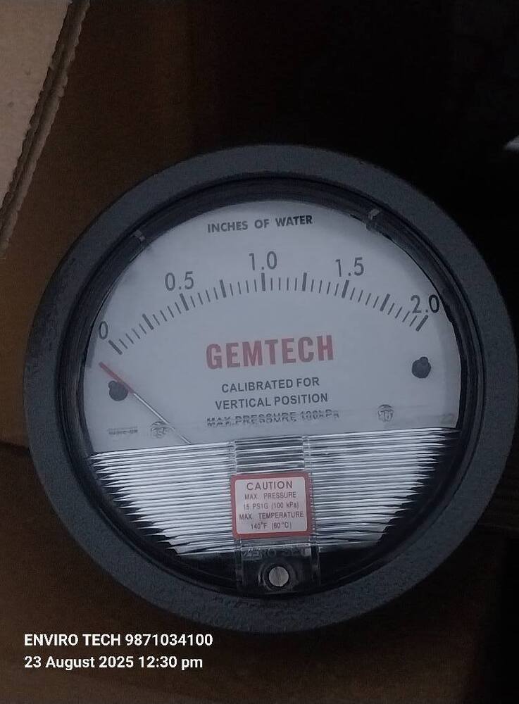 GEMTECH DIFFERENTIAL PRESSURE GAUGE IN RICE MILL EQUIPMENT