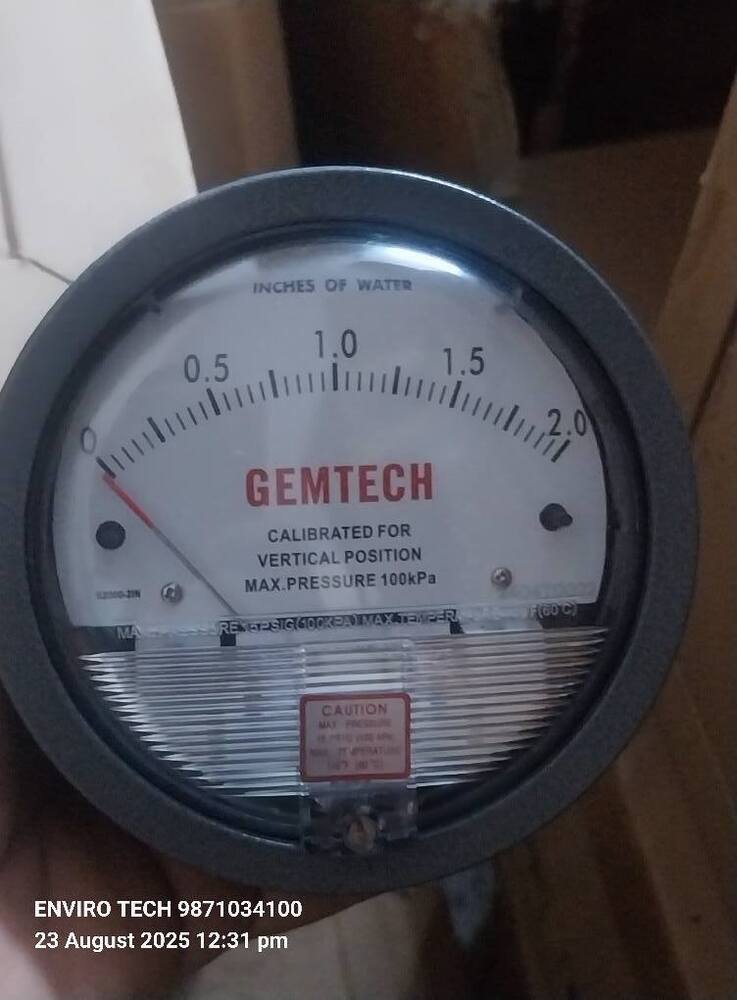 GEMTECH DIFFERENTIAL PRESSURE GAUGE IN RICE MILL EQUIPMENT
